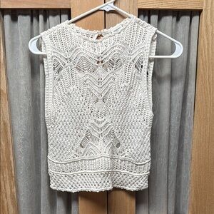 Abercrombie and Fitch Crochet white Sleeveless Top